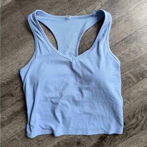 Light Blue Ribbed Tank Top